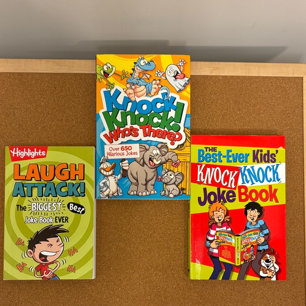 Lot 3 Kids Knock Knock Who's There & Joke Book Highlights Laugh Attack